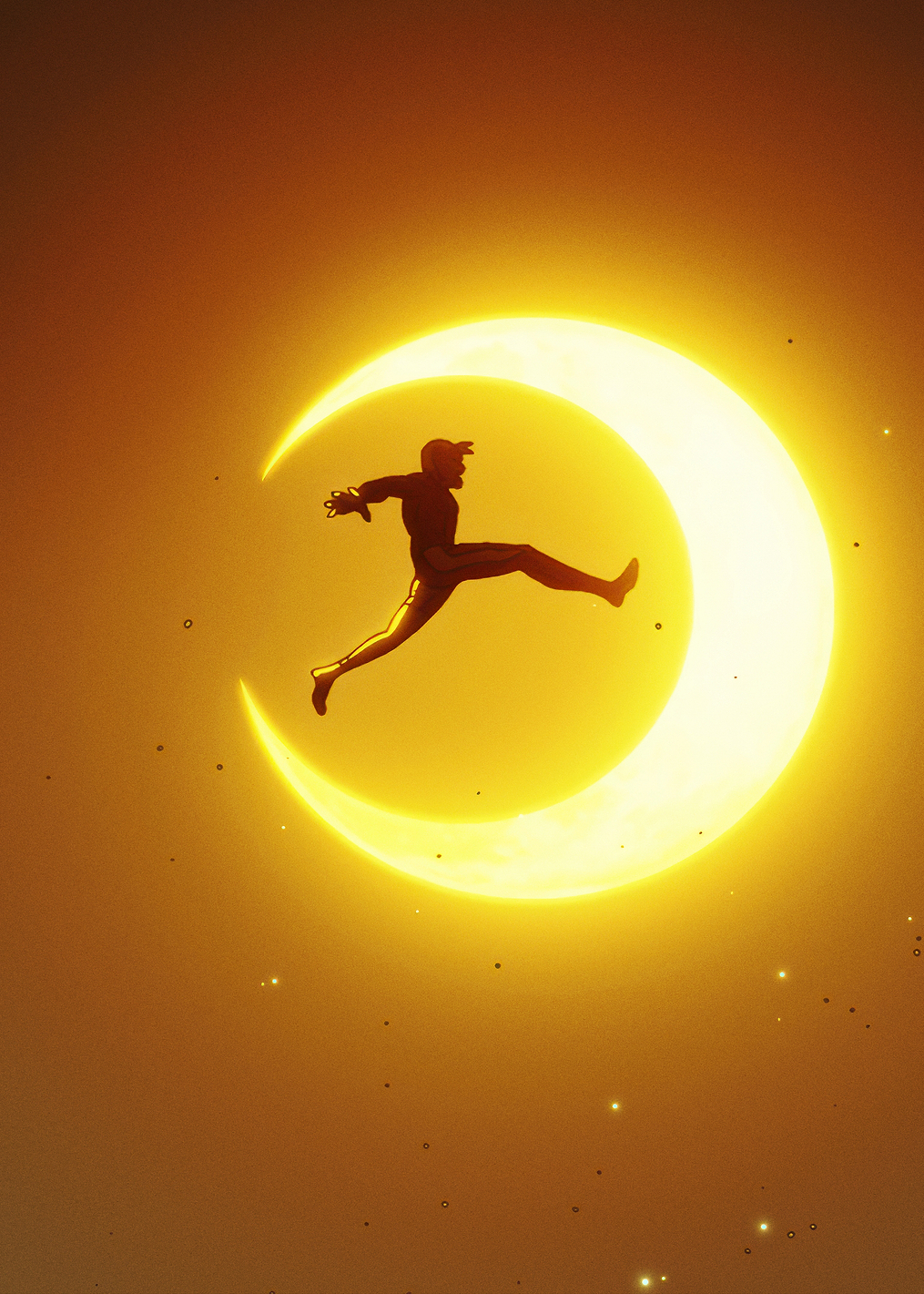 Lunar Leap in the Night: постер из коллекции DAN DA DAN