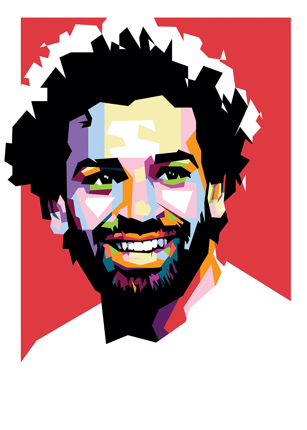 Mohamed Salah Pop Art Portrait: постер из коллекции Мохамед Салах