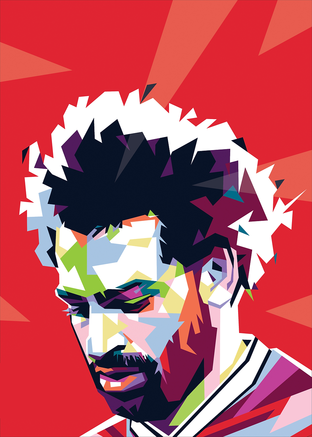 Mohamed Salah Pop Art Portrait: постер из коллекции Мохамед Салах