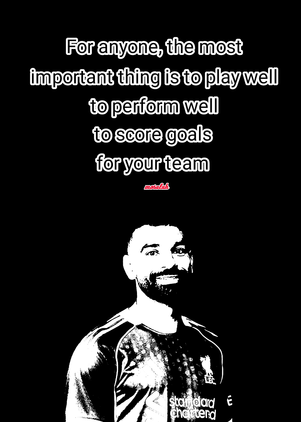 Mohamed Salah Inspirational Quote Poster: постер из коллекции Мохамед Салах