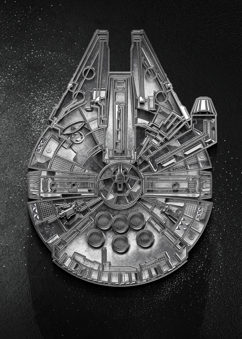 Silver Millennium Falcon: постер из коллекции Star Wars