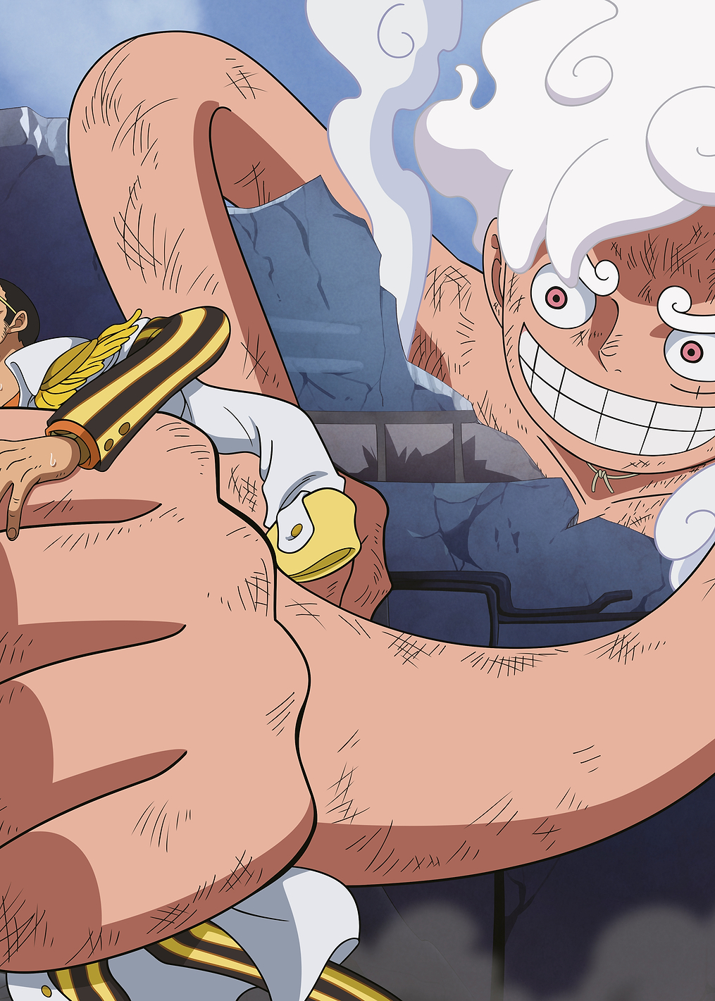 Egghead Gear 5 Luffy vs Admiral Kizaru: постер из коллекции One Piece