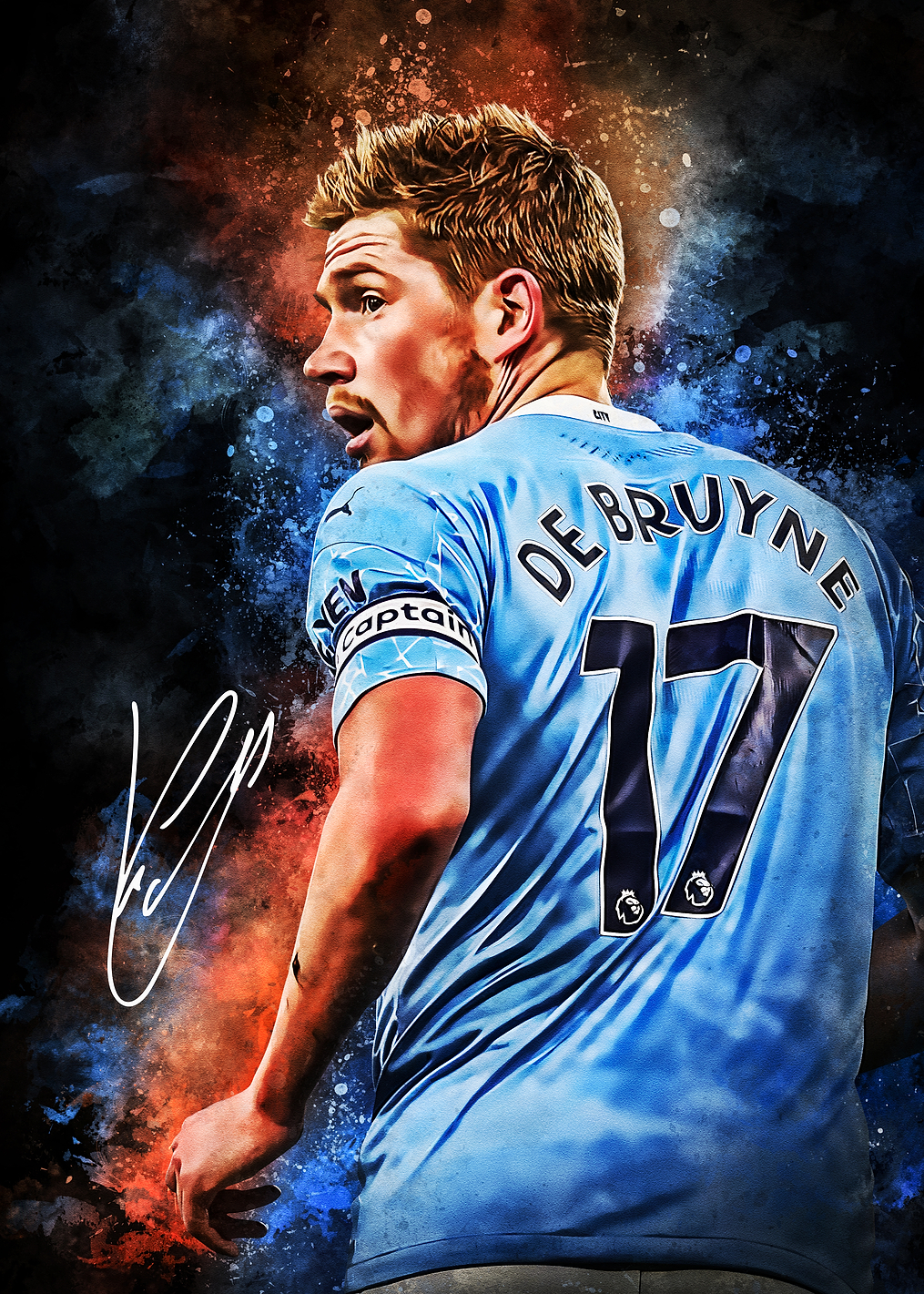 Kevin De Bruyne Portrait: постер из коллекции Кевин Де Брёйне