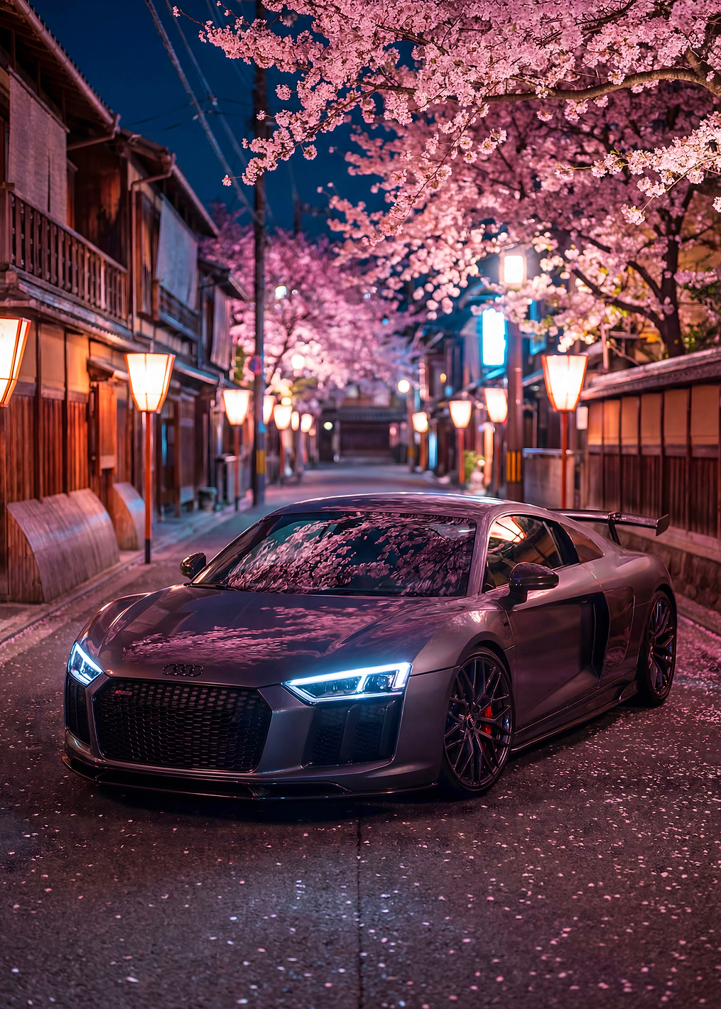Car Audi R8 Night Cherry Blossom: постер из коллекции Audi RS6