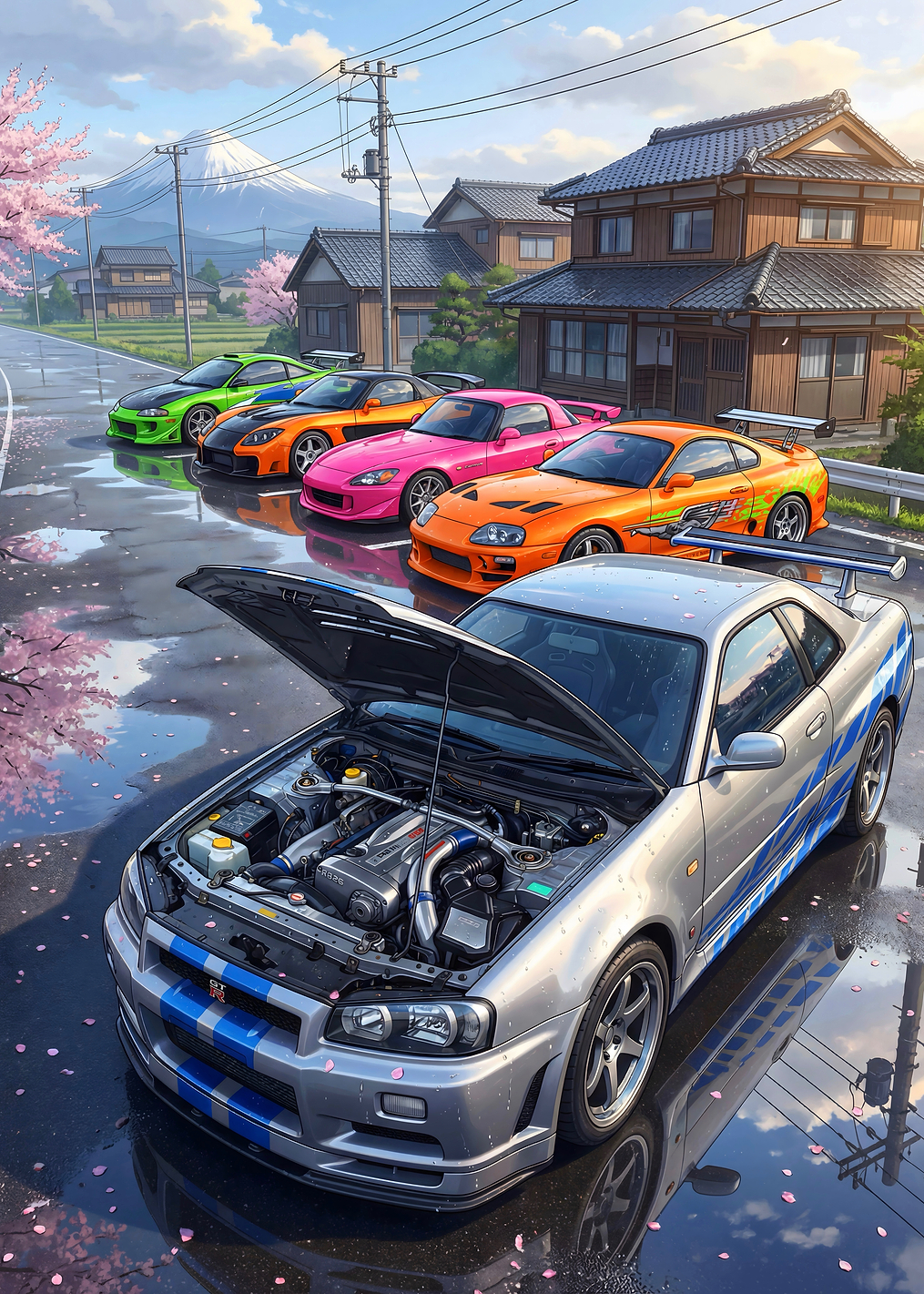 Anime Car JDM Legend Japanese: постер из коллекции Nissan Skyline R34