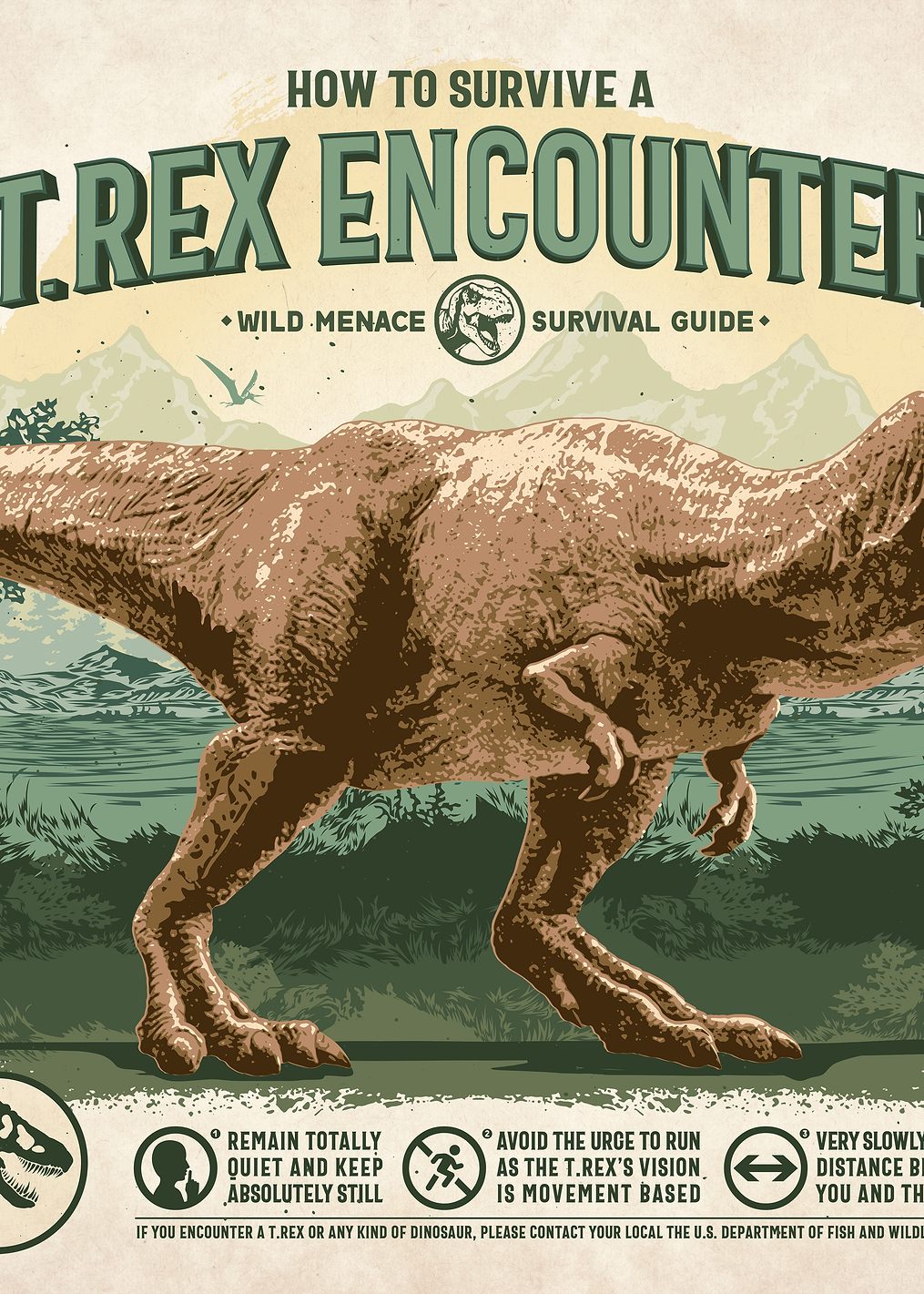 T-Rex encounter: постер из коллекции Jurassic World