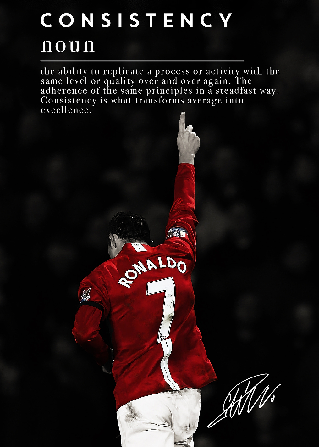 Consistency: Cristiano Ronaldo Motivational Poster: постер из коллекции Криштиану Роналду