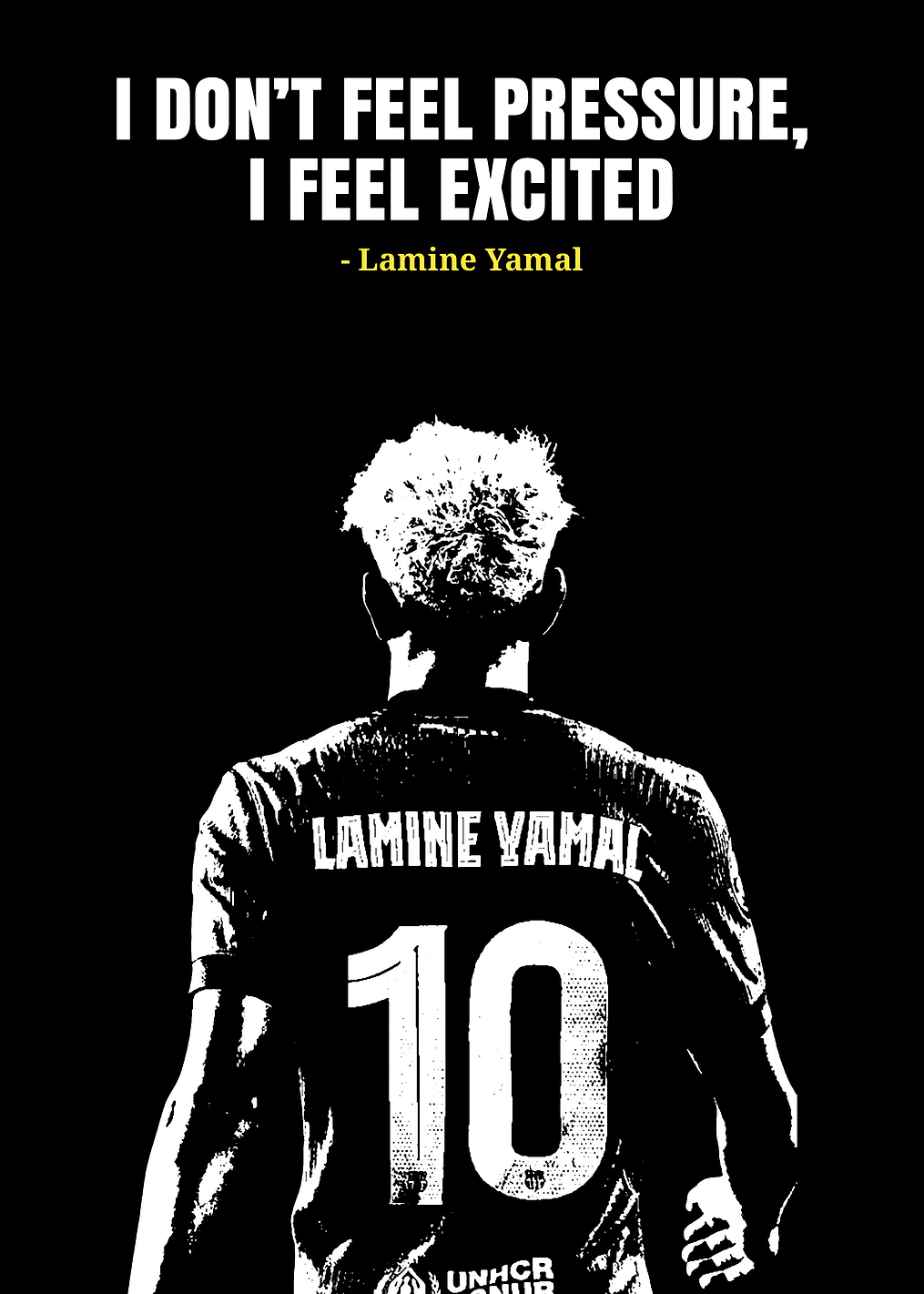 Lamine Yamal Quote Poster: постер из коллекции Килиан Мбаппе