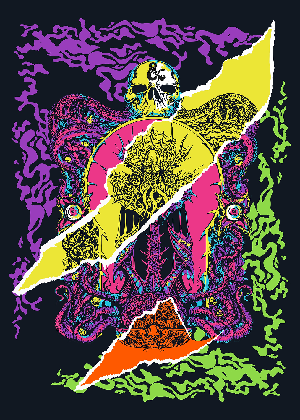 Psychedelic Mind Flayer Unleashed: постер из коллекции Dungeons And Dragons