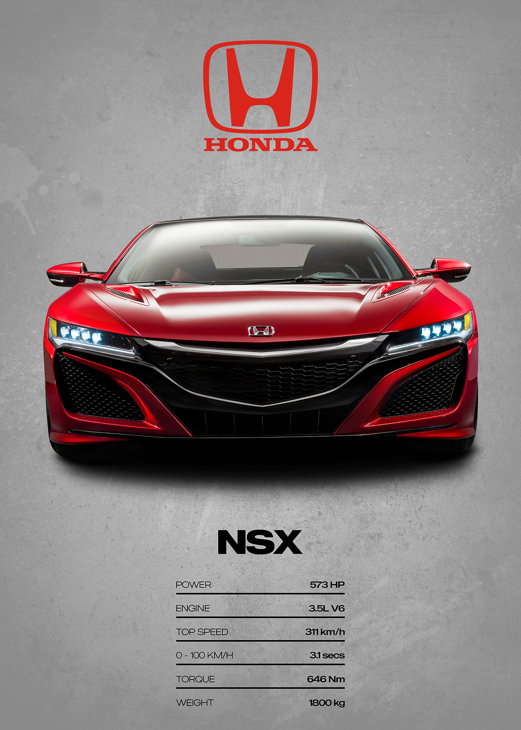 Honda NSX Sports Car: постер из коллекции Honda NSX