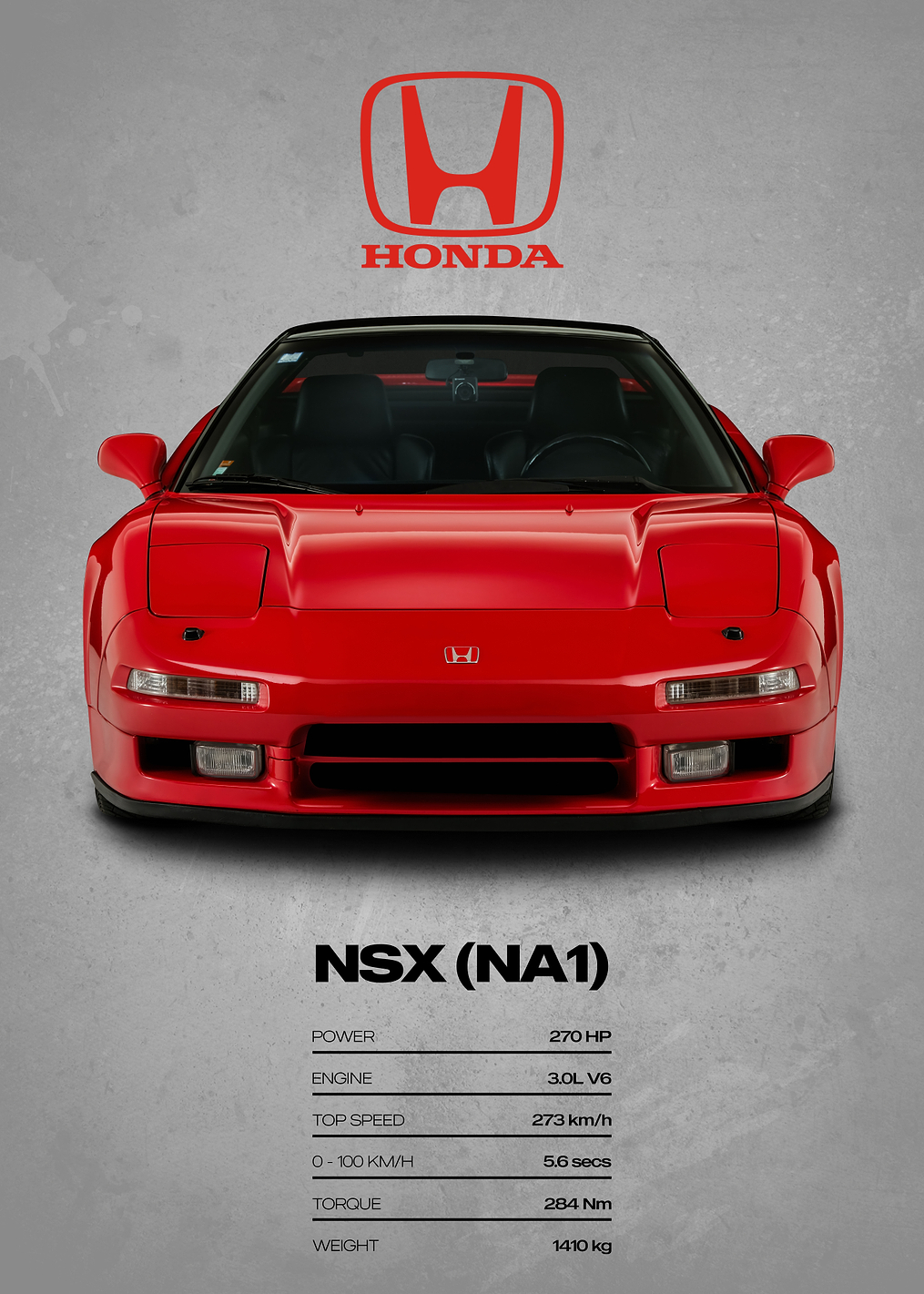Honda NSX NA1 Car Poster: постер из коллекции Honda NSX