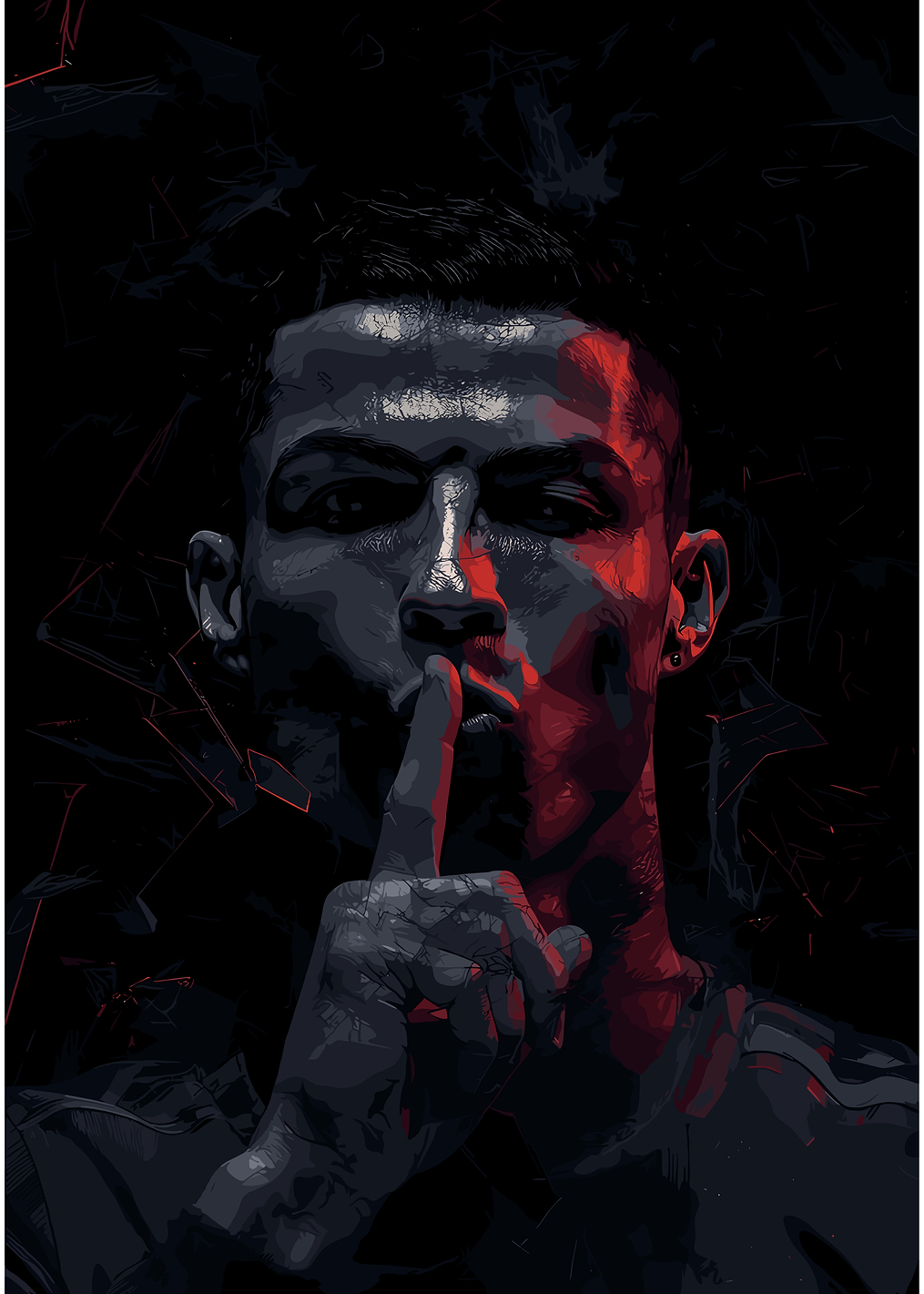 Cristiano Ronaldo Shushing: постер из коллекции Криштиану Роналду