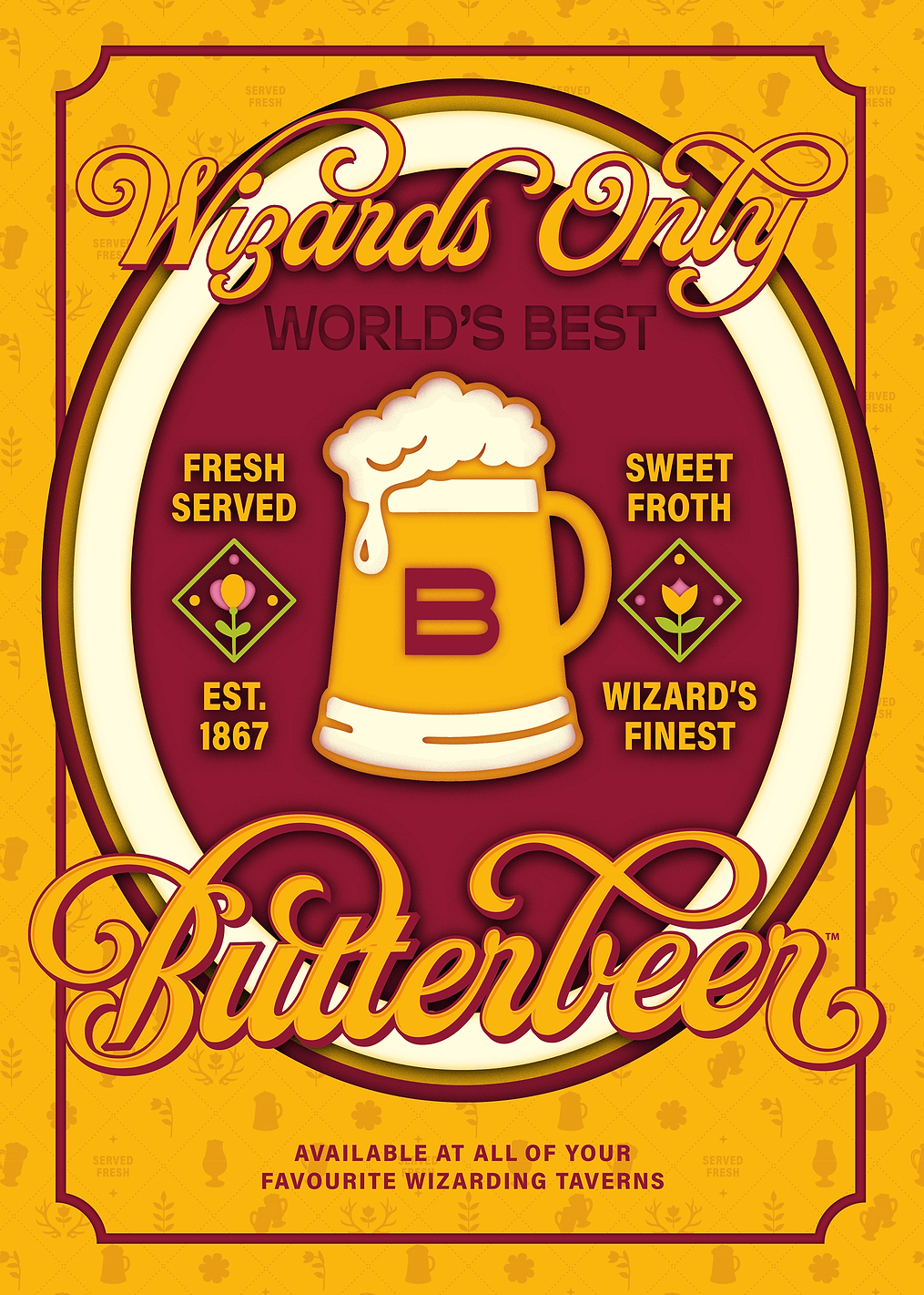 Wizards Only Butterbeer Advertisement: постер из коллекции Wizarding World