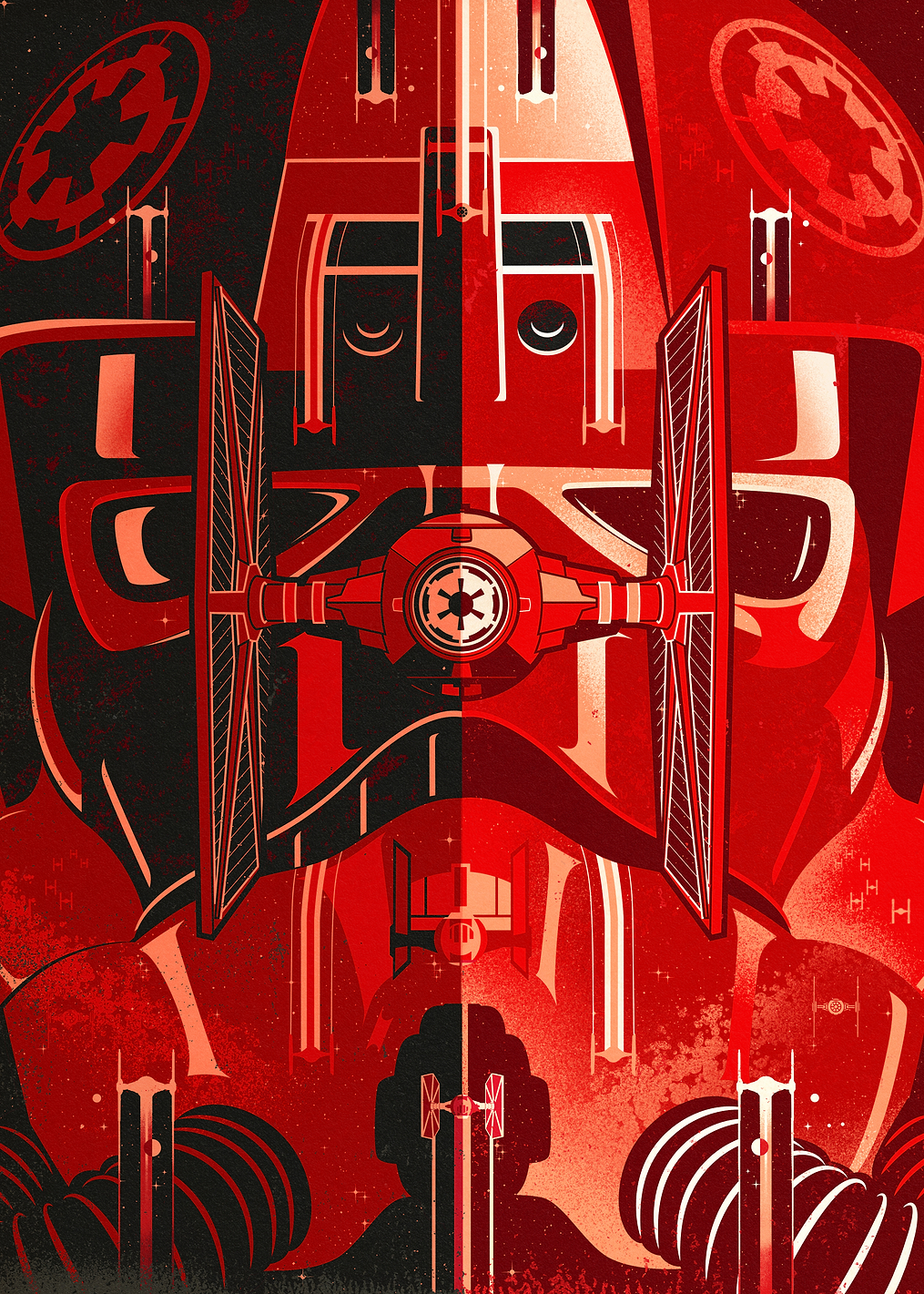 Dual-toned Tie Fighter: постер из коллекции Star Wars