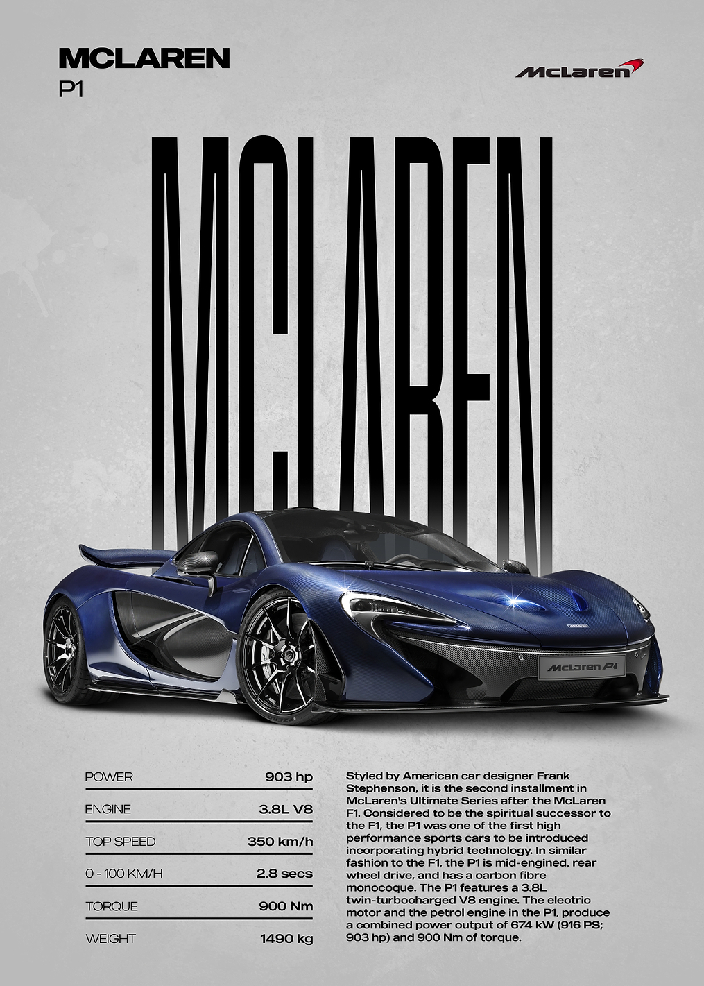 McLaren P1 Supercar: постер из коллекции McLaren P1