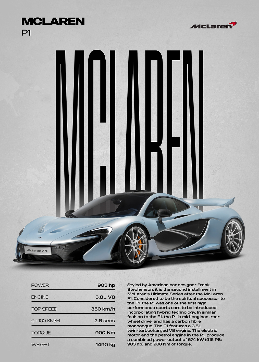 McLaren P1 Supercar: постер из коллекции McLaren P1