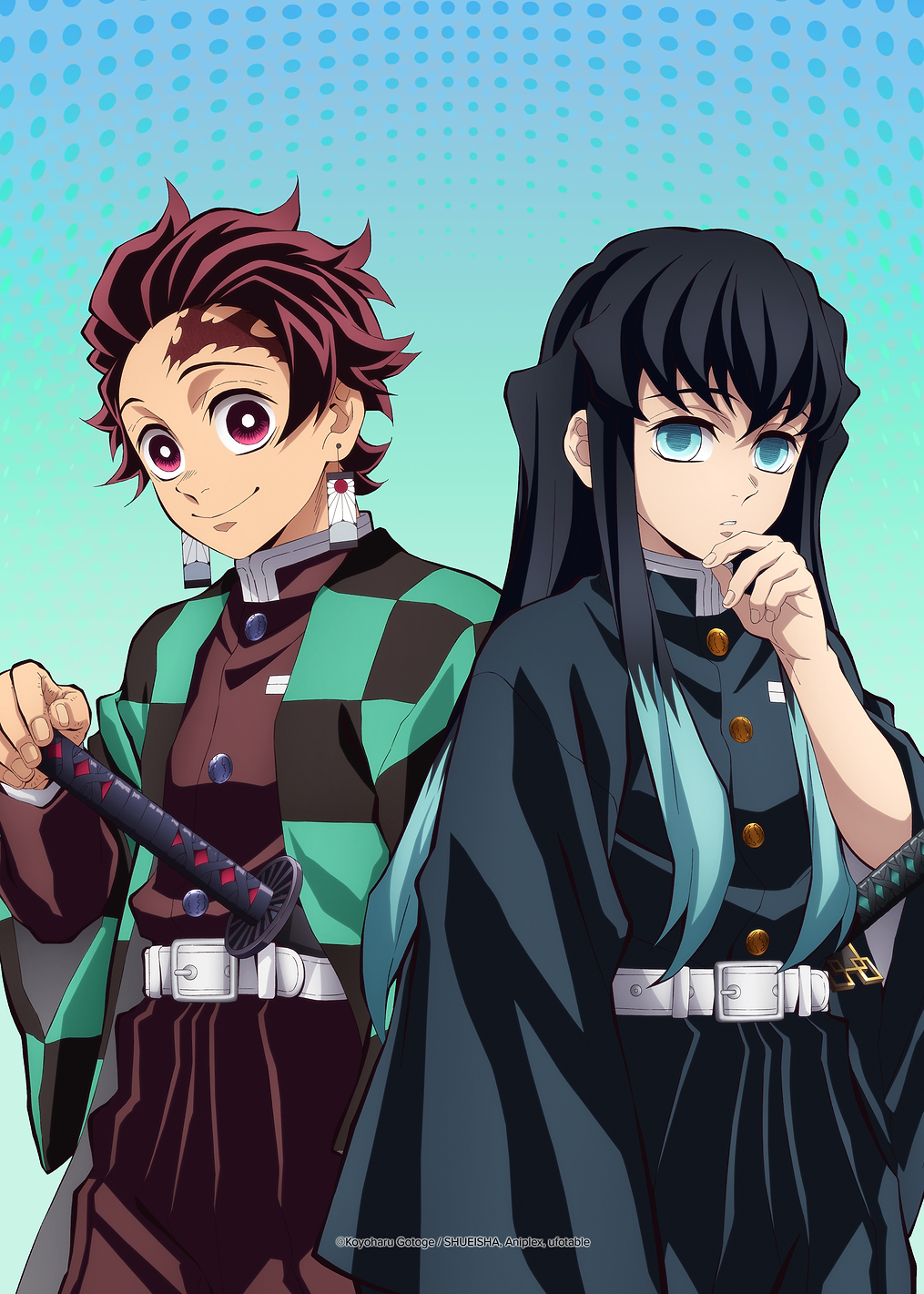 Demon Slayer: Tanjiro & Muichiro Pop: постер из коллекции Demon Slayer