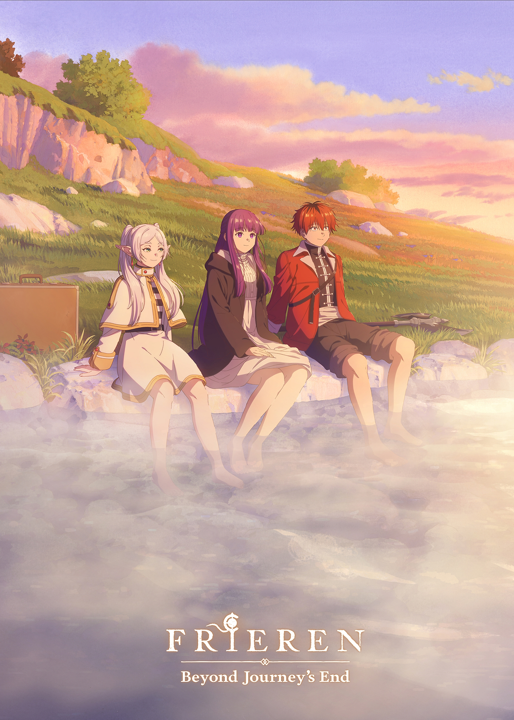 Frieren Tranquil Respite Visual with Logo: постер из коллекции Frieren: Beyond Journey's End