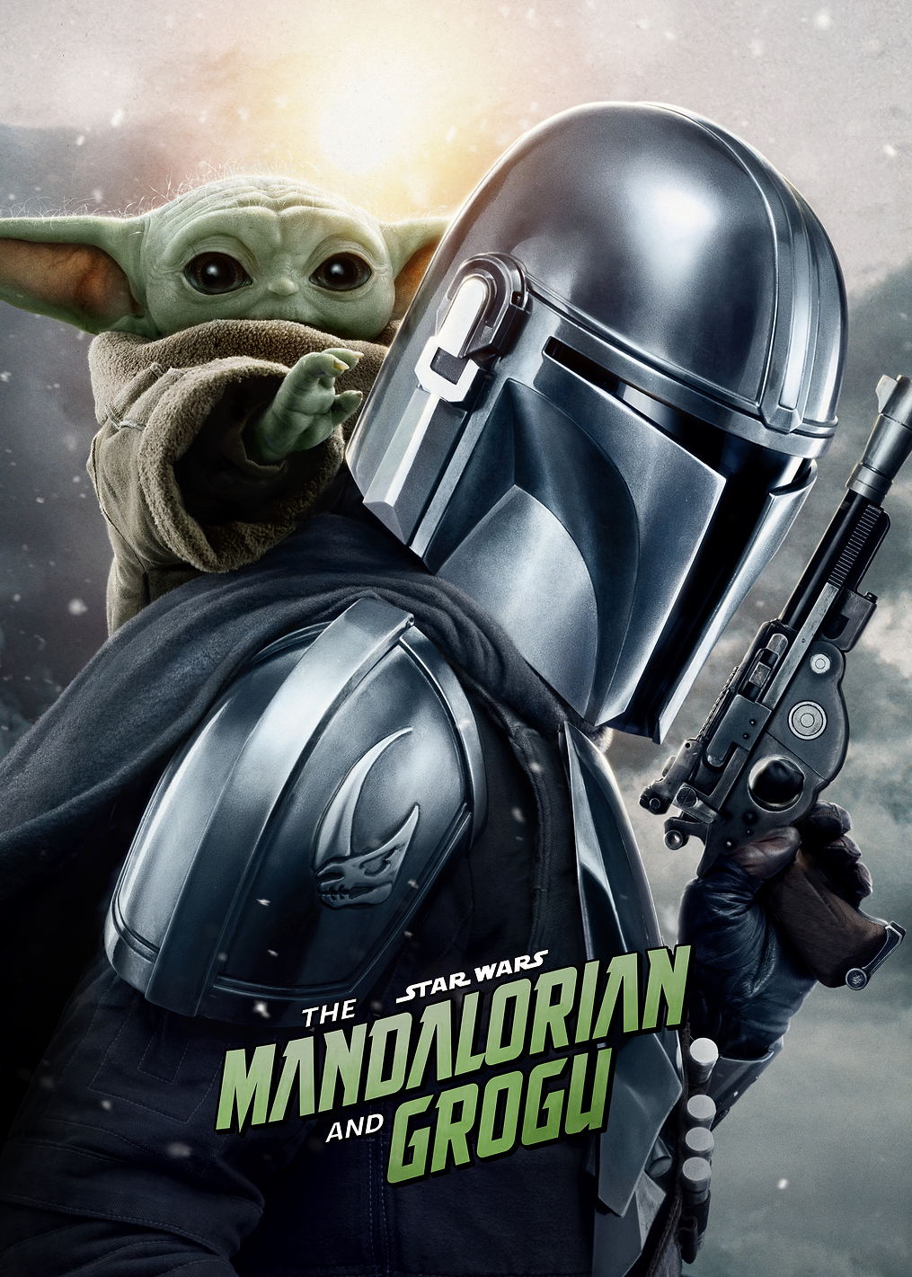 The Mandalorian and Grogu cinematic poster: постер из коллекции Star Wars