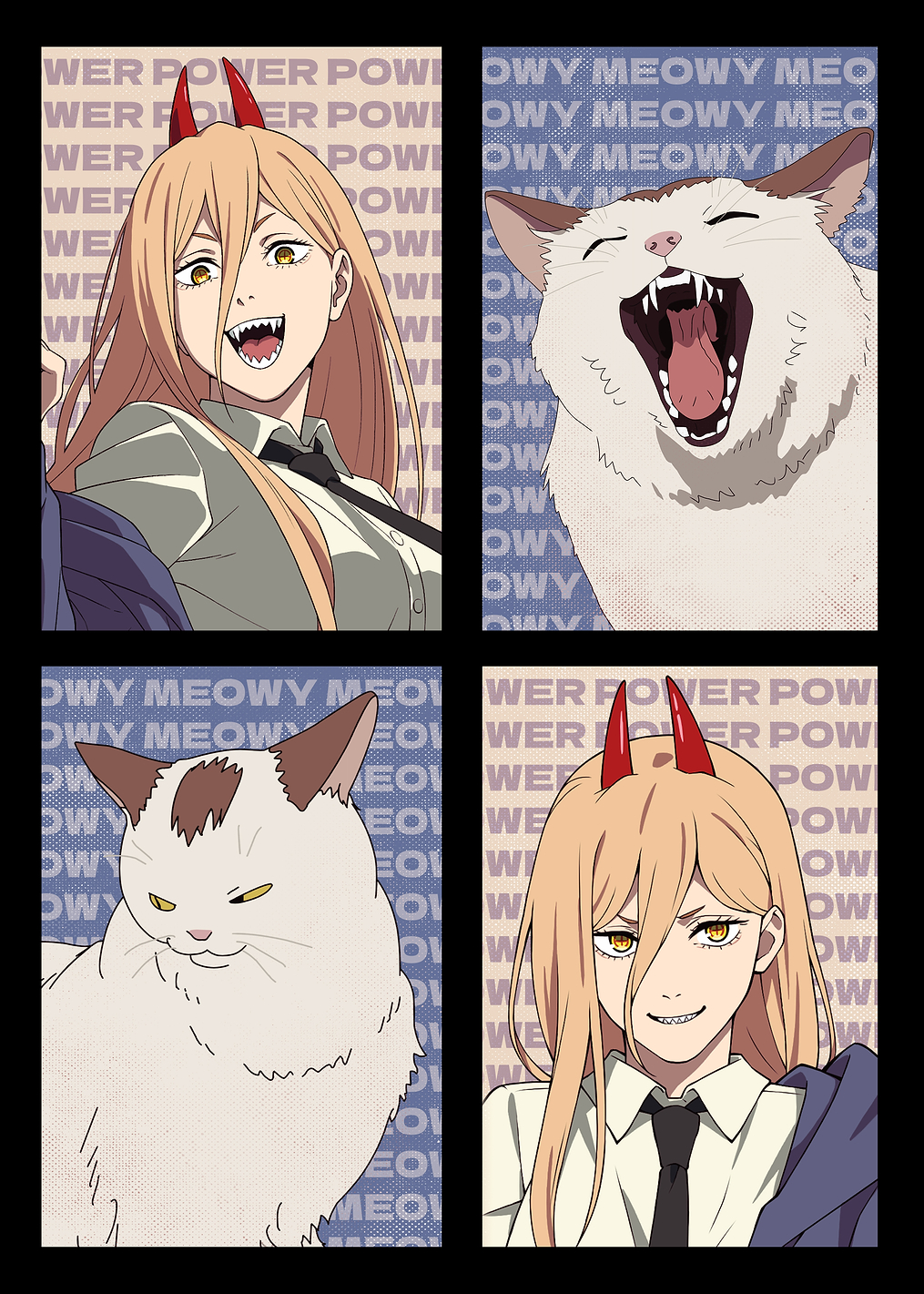 Chainsaw Man: Power & Meowy Duo: постер из коллекции Chainsaw Man