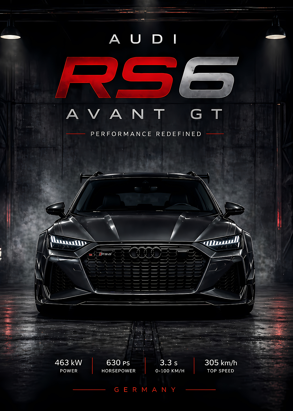 Audi RS6 Avant GT Poster: постер из коллекции Audi RS6