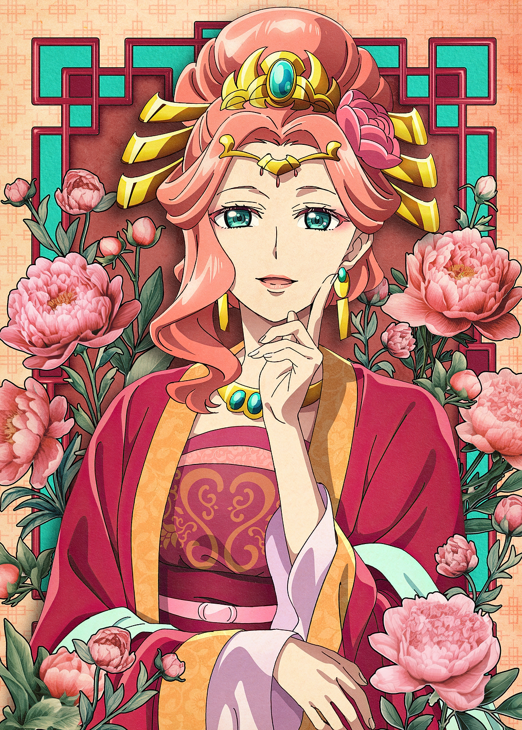 Floral Portrait of Gyokuyou: постер из коллекции The Apothecary Diaries