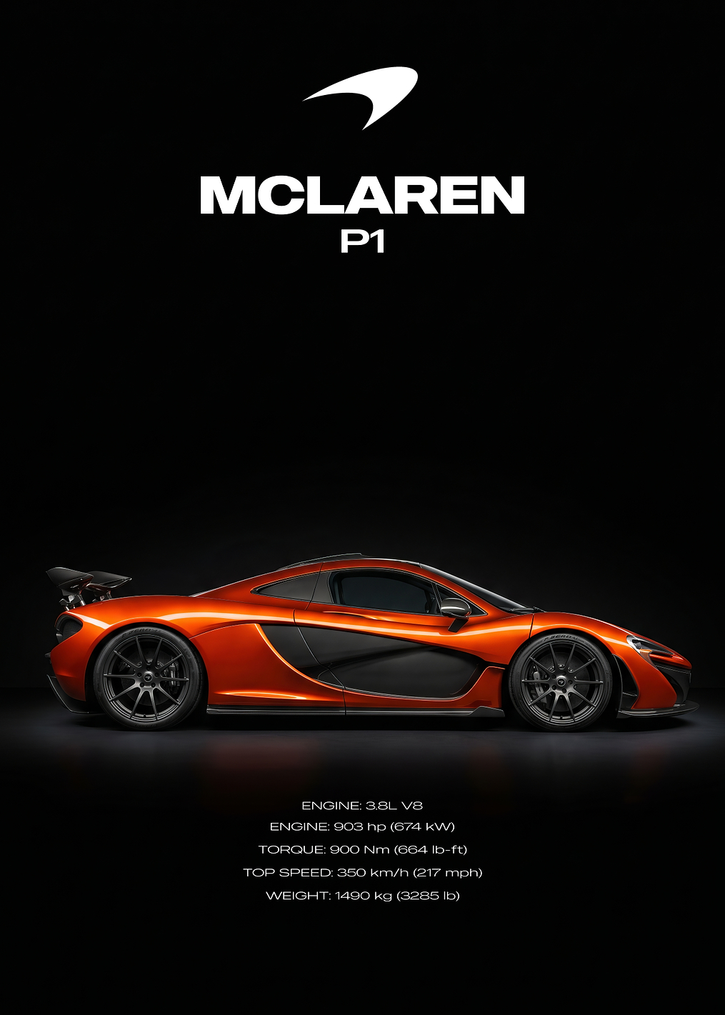 McLaren P1 Supercar: постер из коллекции McLaren P1