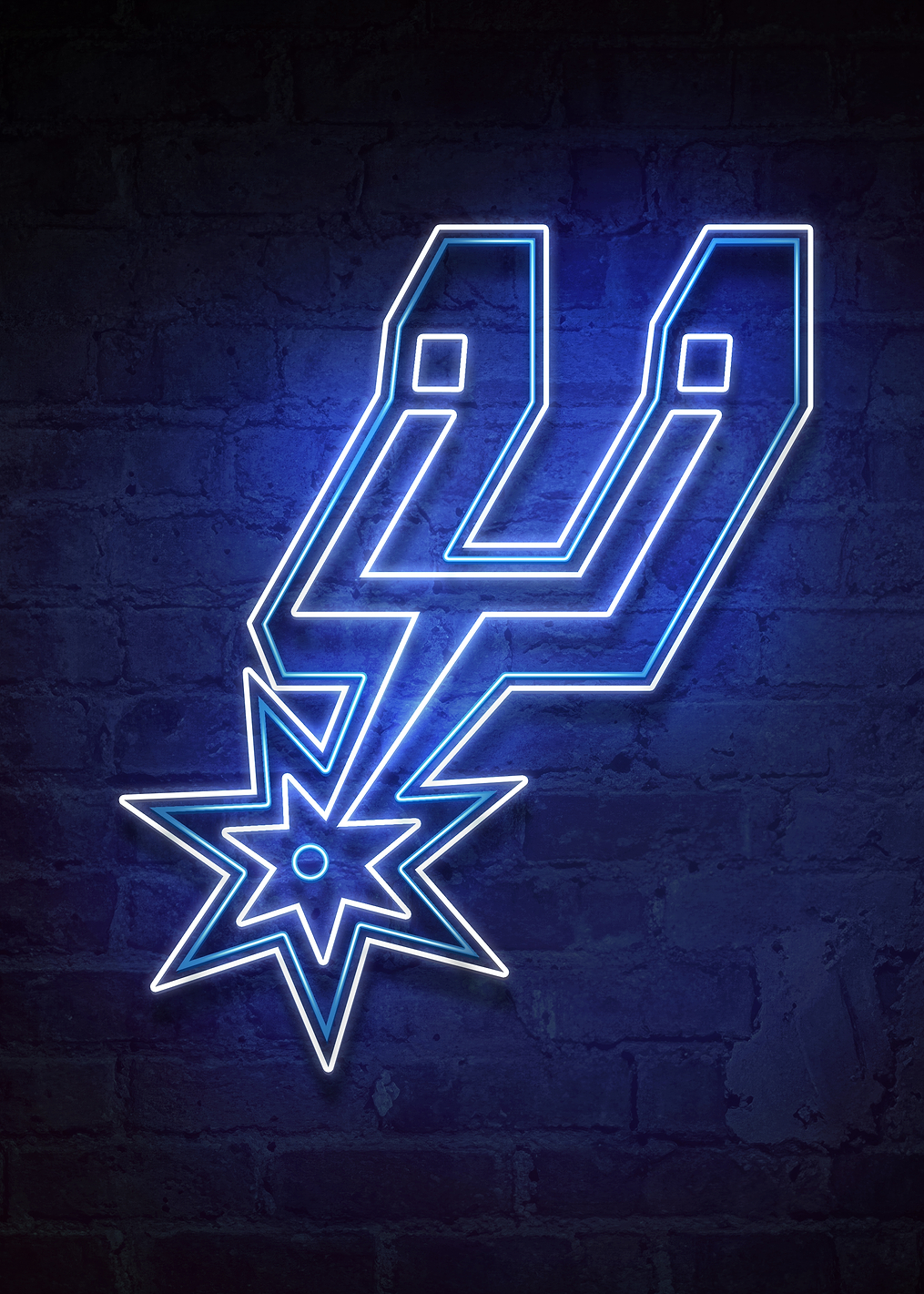 San Antonio Spurs Alamo City Neon: постер из коллекции NBA