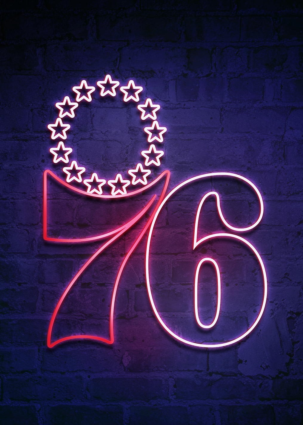 Philadelphia 76ers Philly Neon: постер из коллекции NBA