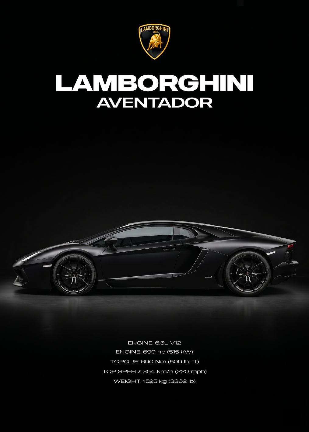Lamborghini Aventador: постер из коллекции Lamborghini Aventador