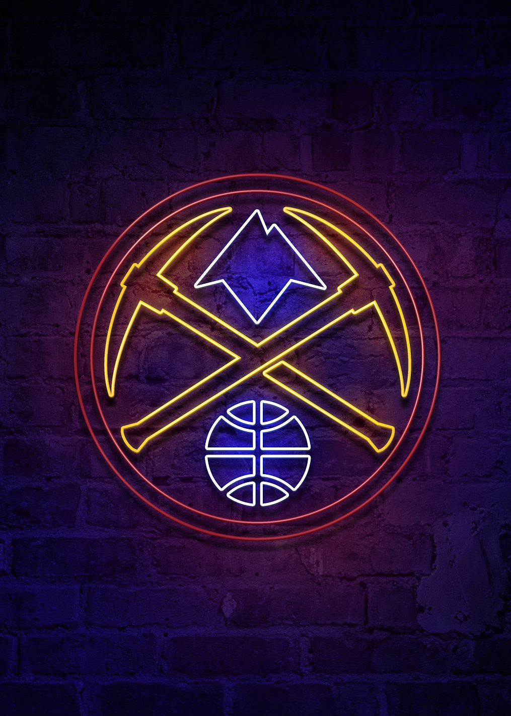 Denver Nuggets Mile High Neon: постер из коллекции NBA