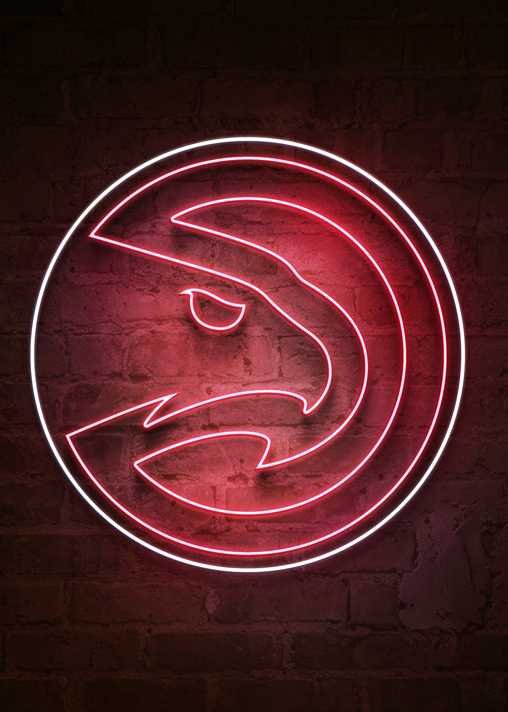 Atlanta Hawks True To Atlanta Neon: постер из коллекции NBA