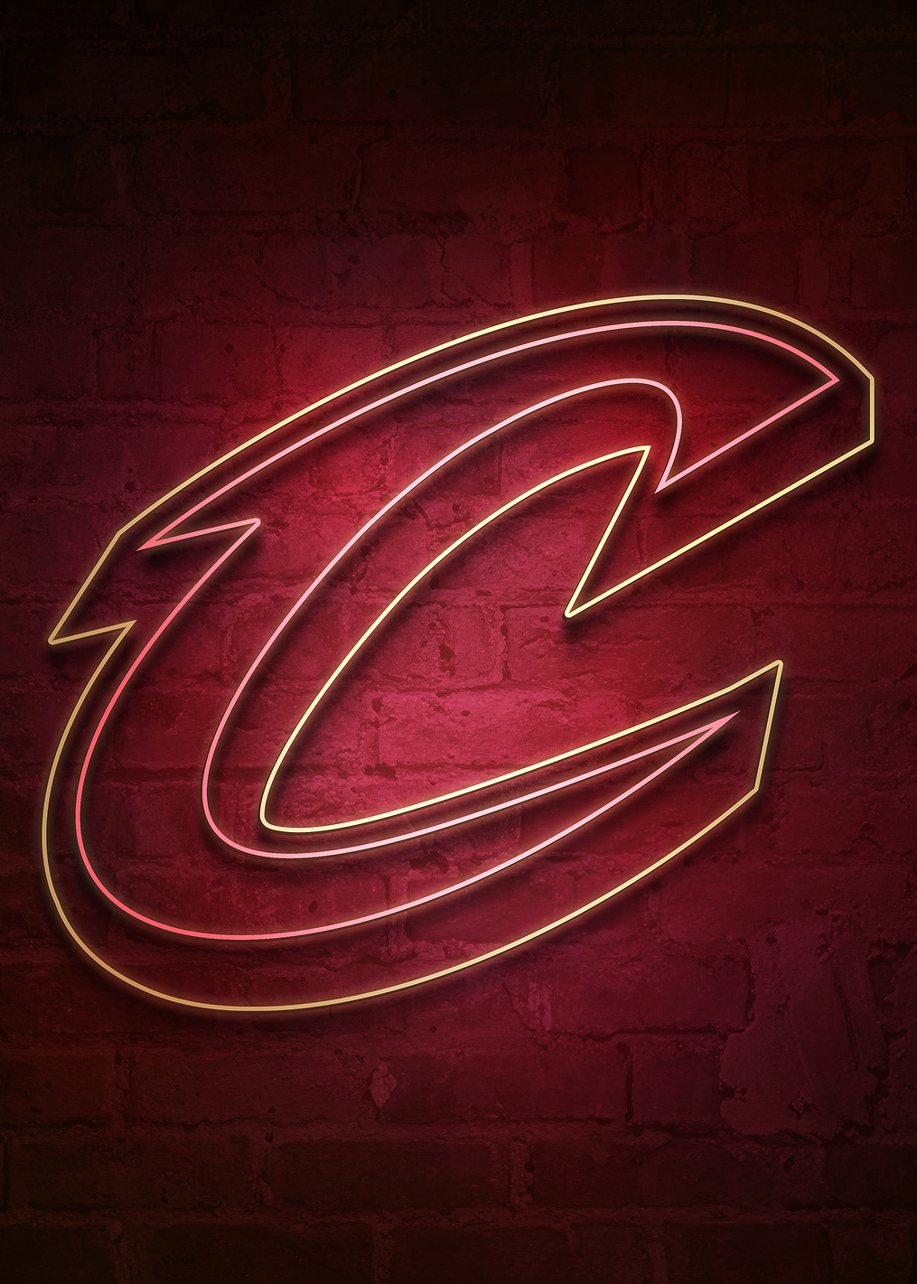 Cleveland Cavaliers The Land Neon: постер из коллекции NBA