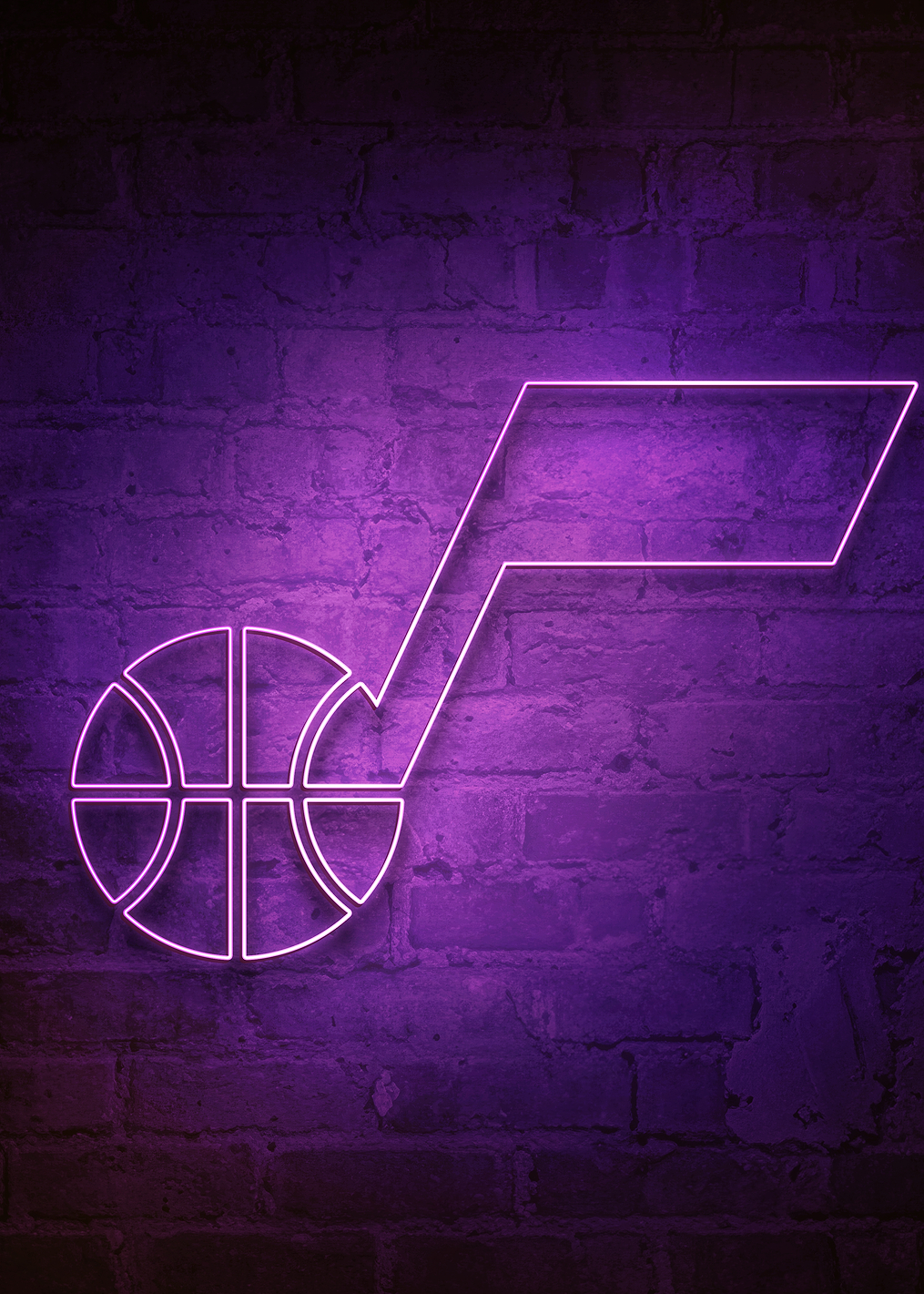 Utah Jazz Salt Lake Neon: постер из коллекции NBA