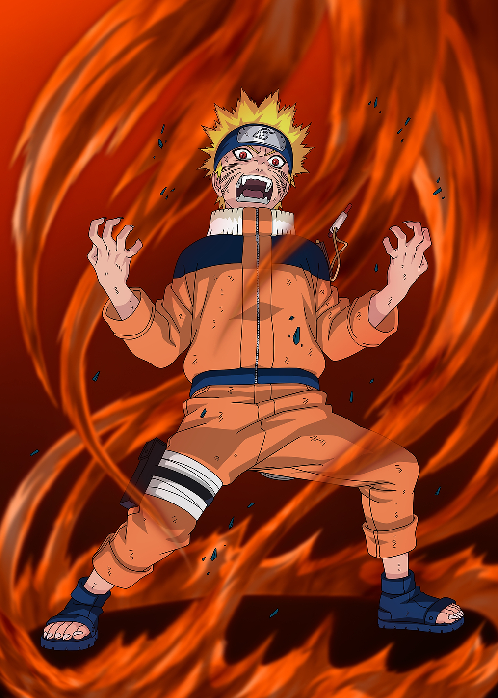 Nine-Tails Rage Unleashed: постер из коллекции NARUTO