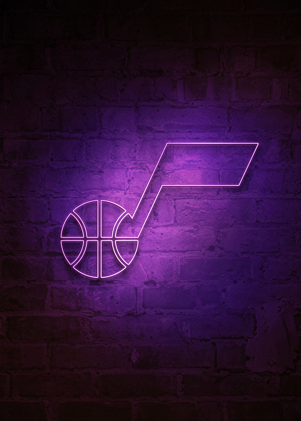 Utah Jazz Salt Lake Neon: постер из коллекции NBA