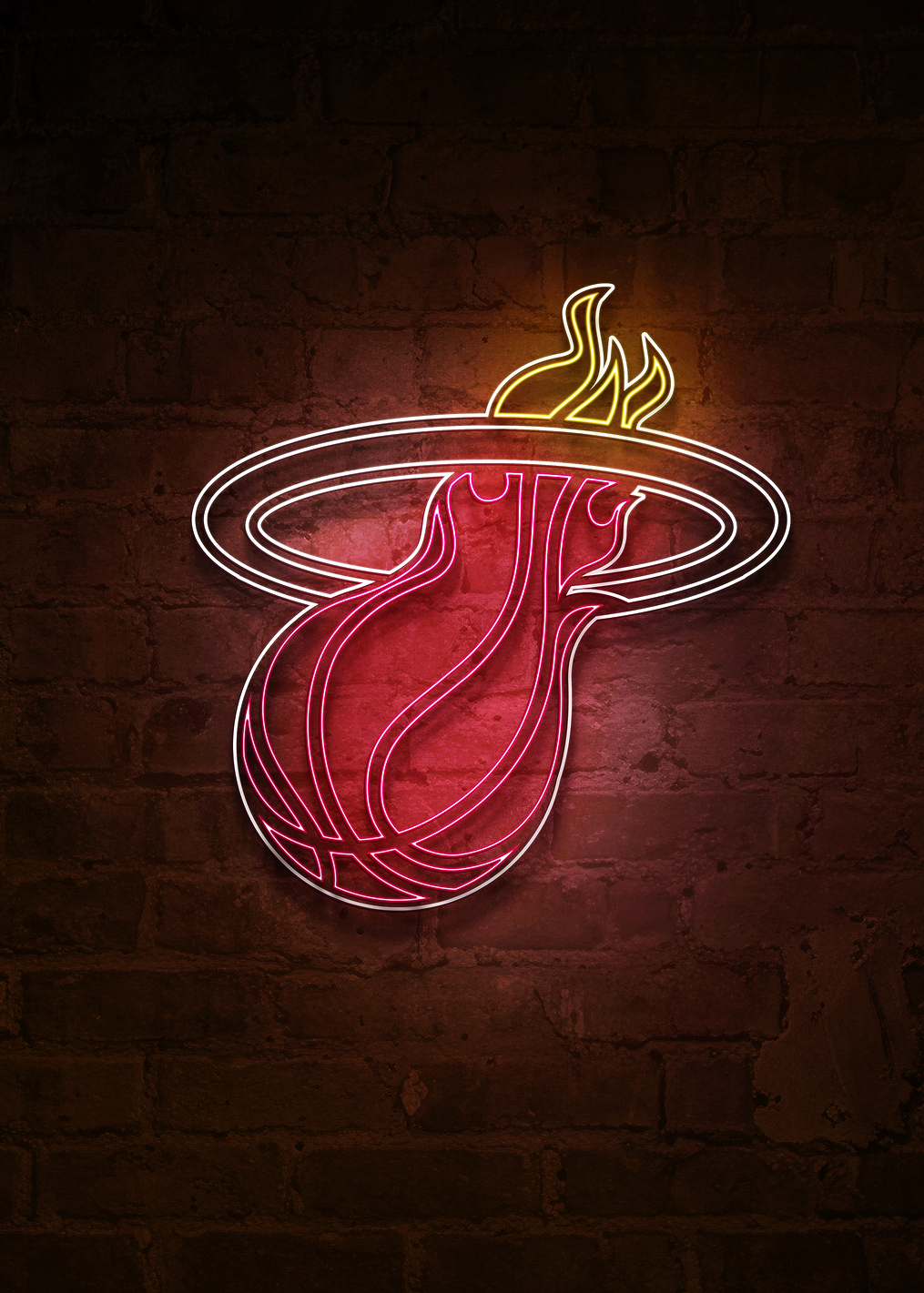 Miami Heat Culture Neon: постер из коллекции NBA