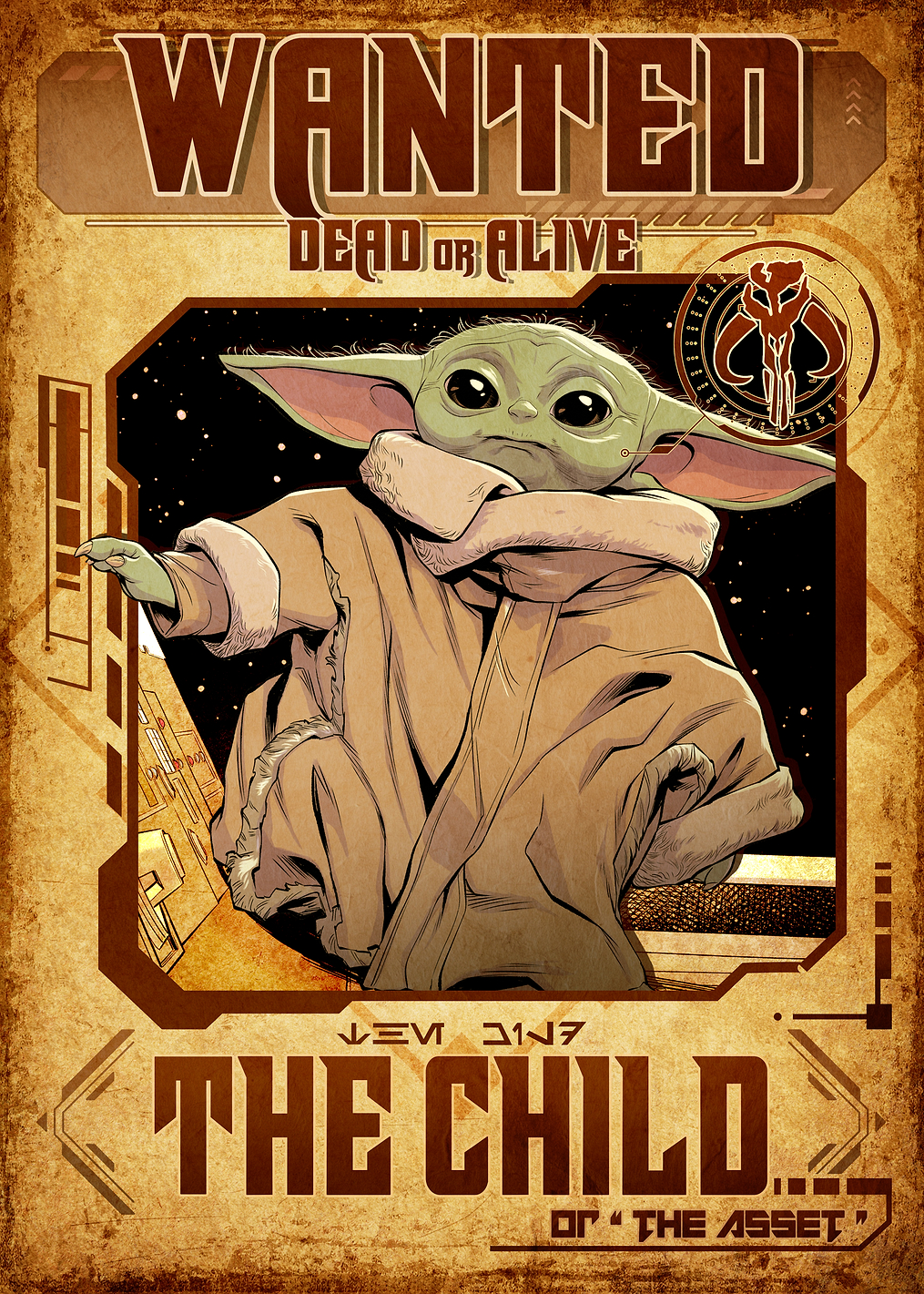 Wanted: Grogu: постер из коллекции Star Wars