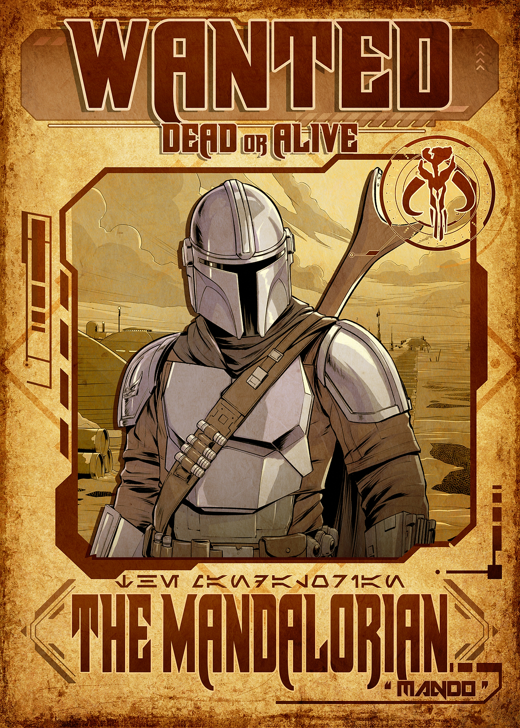 Wanted: The Mandalorian: постер из коллекции Star Wars