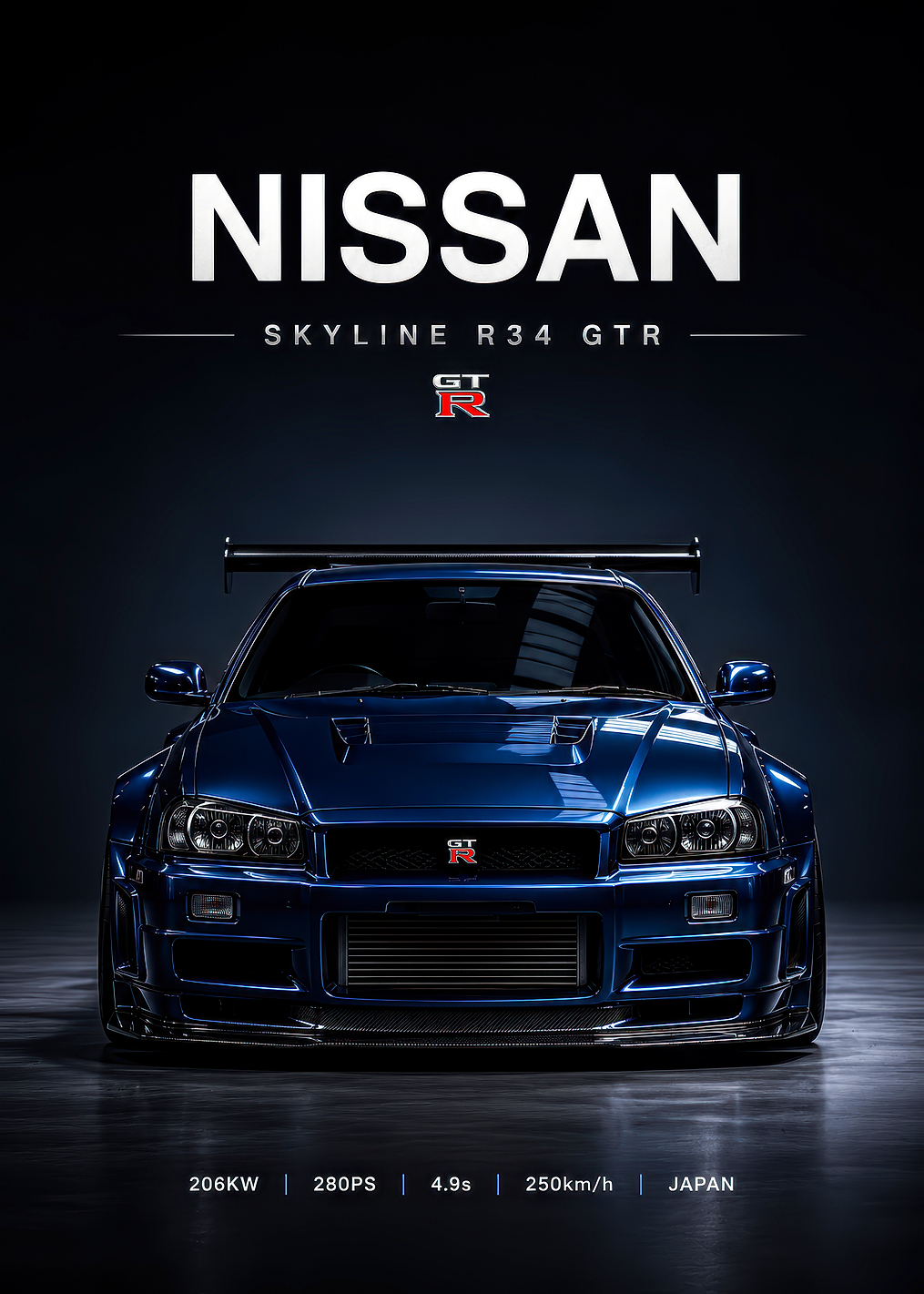 Nissan Skyline R34 GT-R: постер из коллекции Nissan Skyline R34