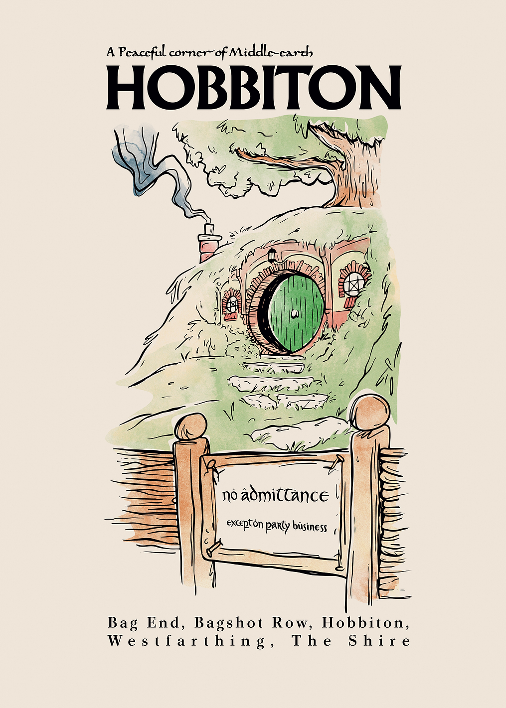 Hobbiton: A Peaceful Corner: постер из коллекции Middle-earth