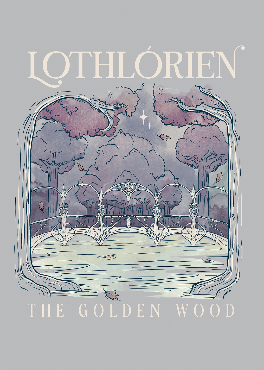Lothlórien: The Golden Wood's Ethereal Charm: постер из коллекции Middle-earth