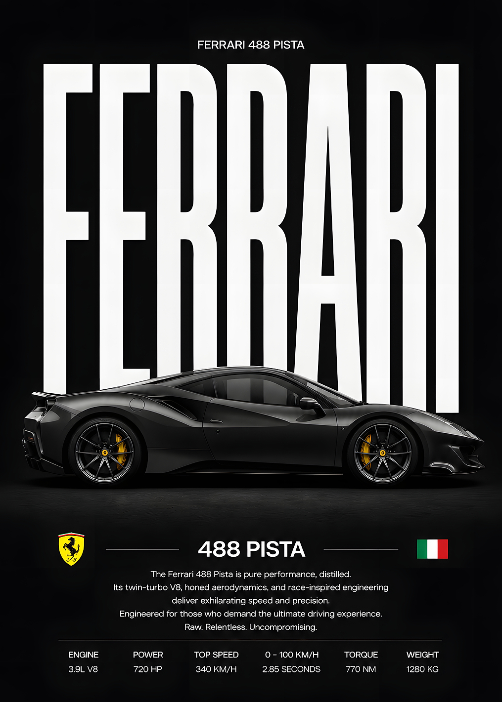 Ferrari 488 Pista Poster: постер из коллекции Ferrari 488