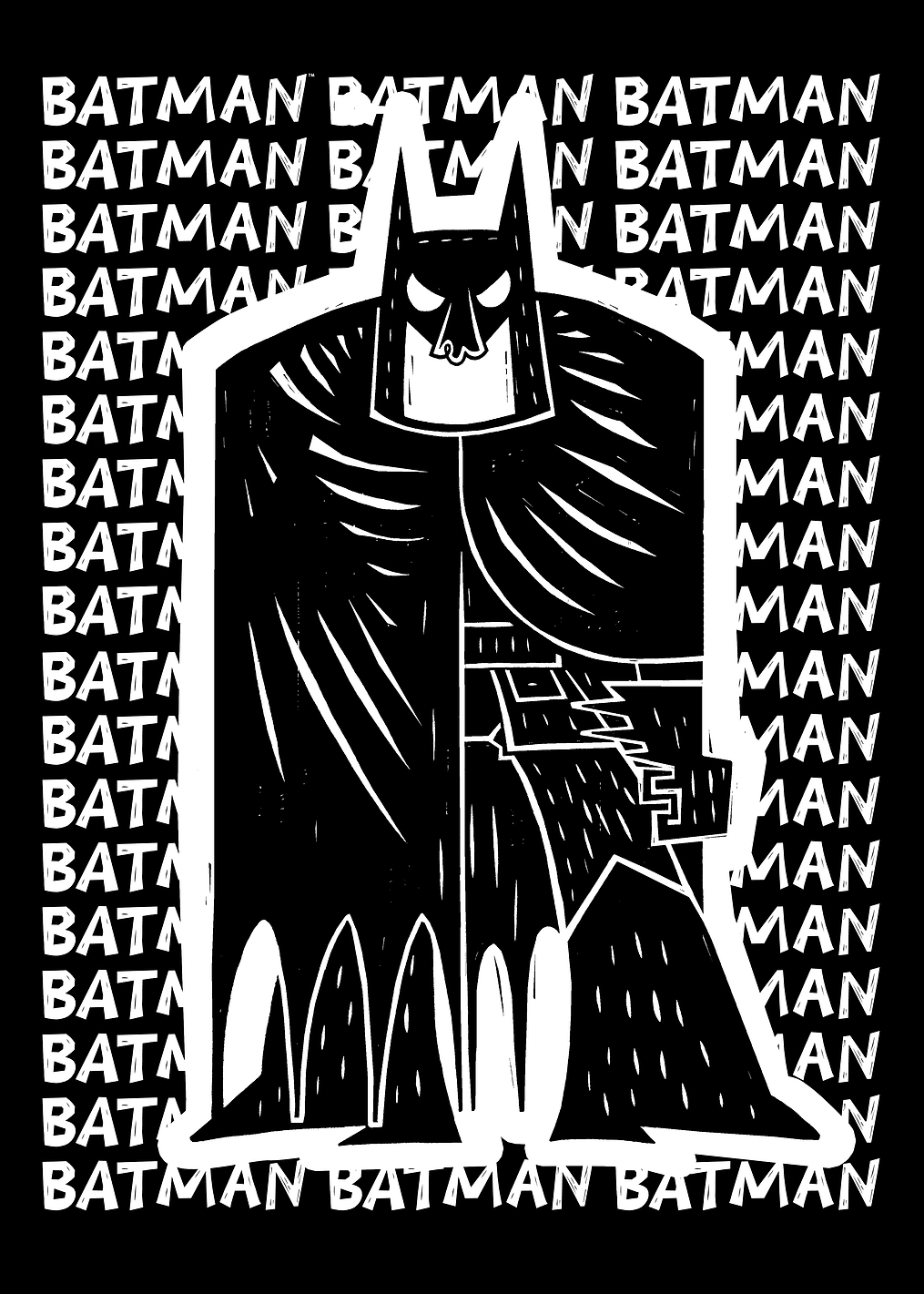 The Dark Knight's Graphic Grin: постер из коллекции DC Comics