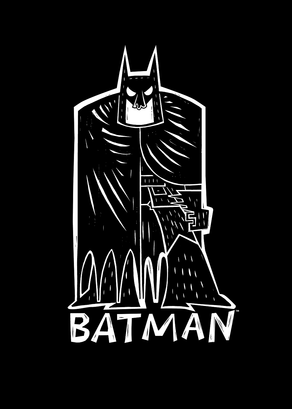 The Dark Knight's Woodcut Vigil: постер из коллекции DC Comics