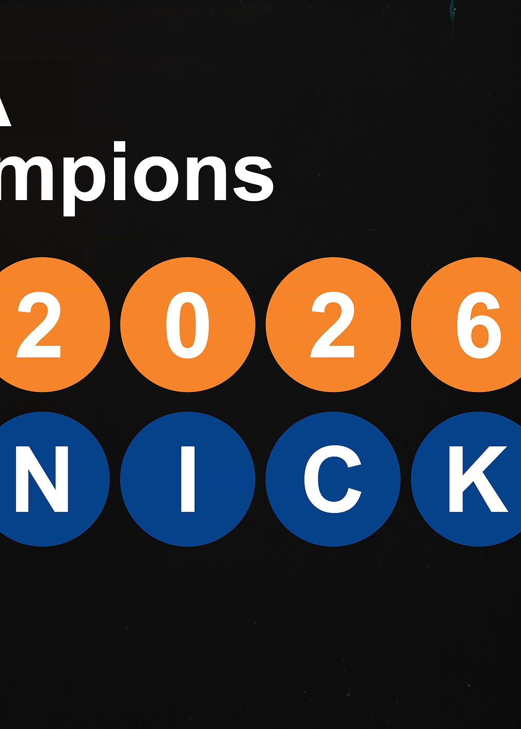 Knicks 2026 Championship Sub Stop: постер из коллекции NBA