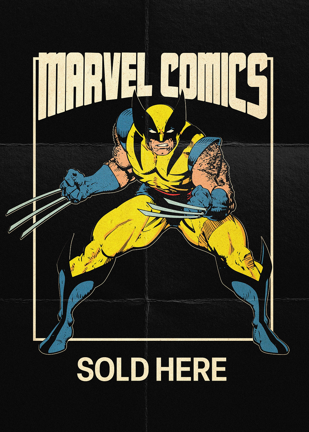 Retro Wolverine Marvel Comics Sold Here: постер из коллекции Marvel