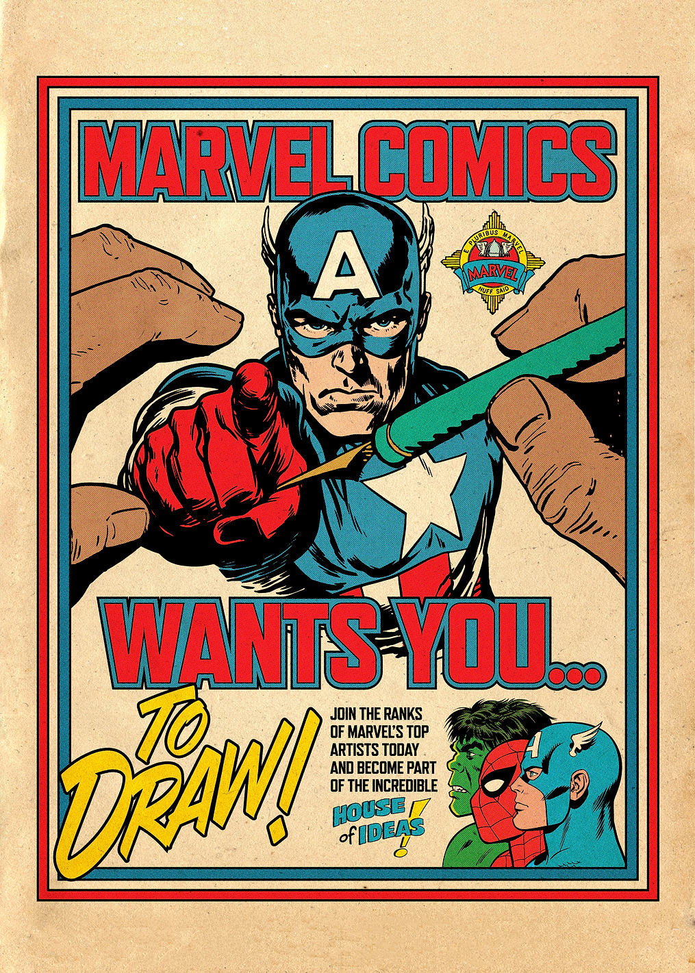 Marvel Comics Wants You... To Draw!: постер из коллекции Marvel
