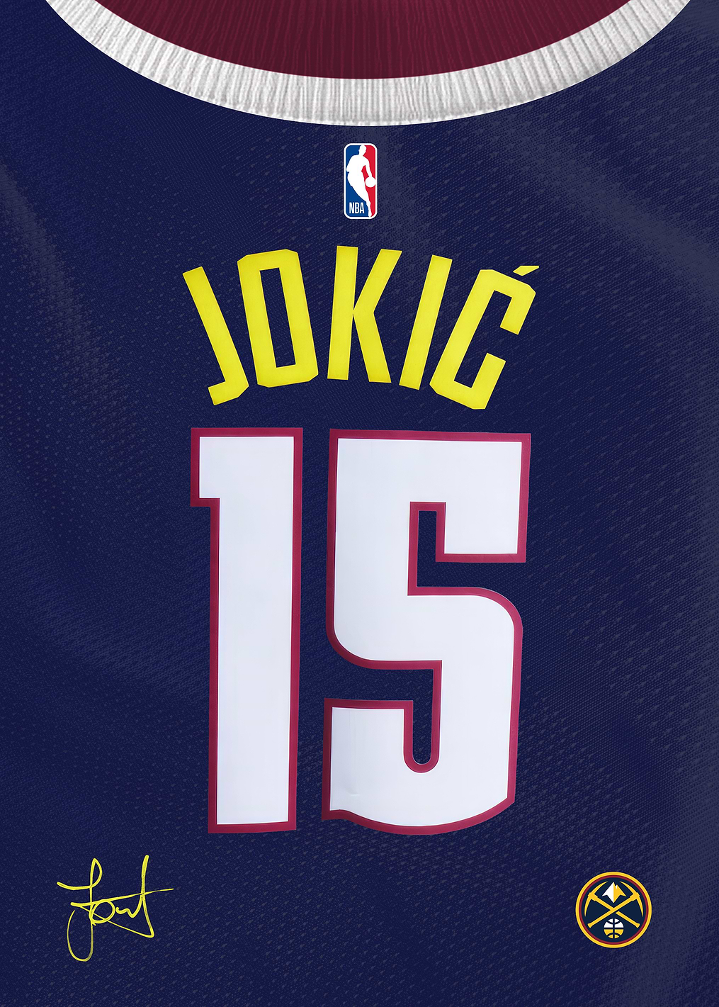 Nuggets Signature Jersey- Nikola Jokic: постер из коллекции NBA