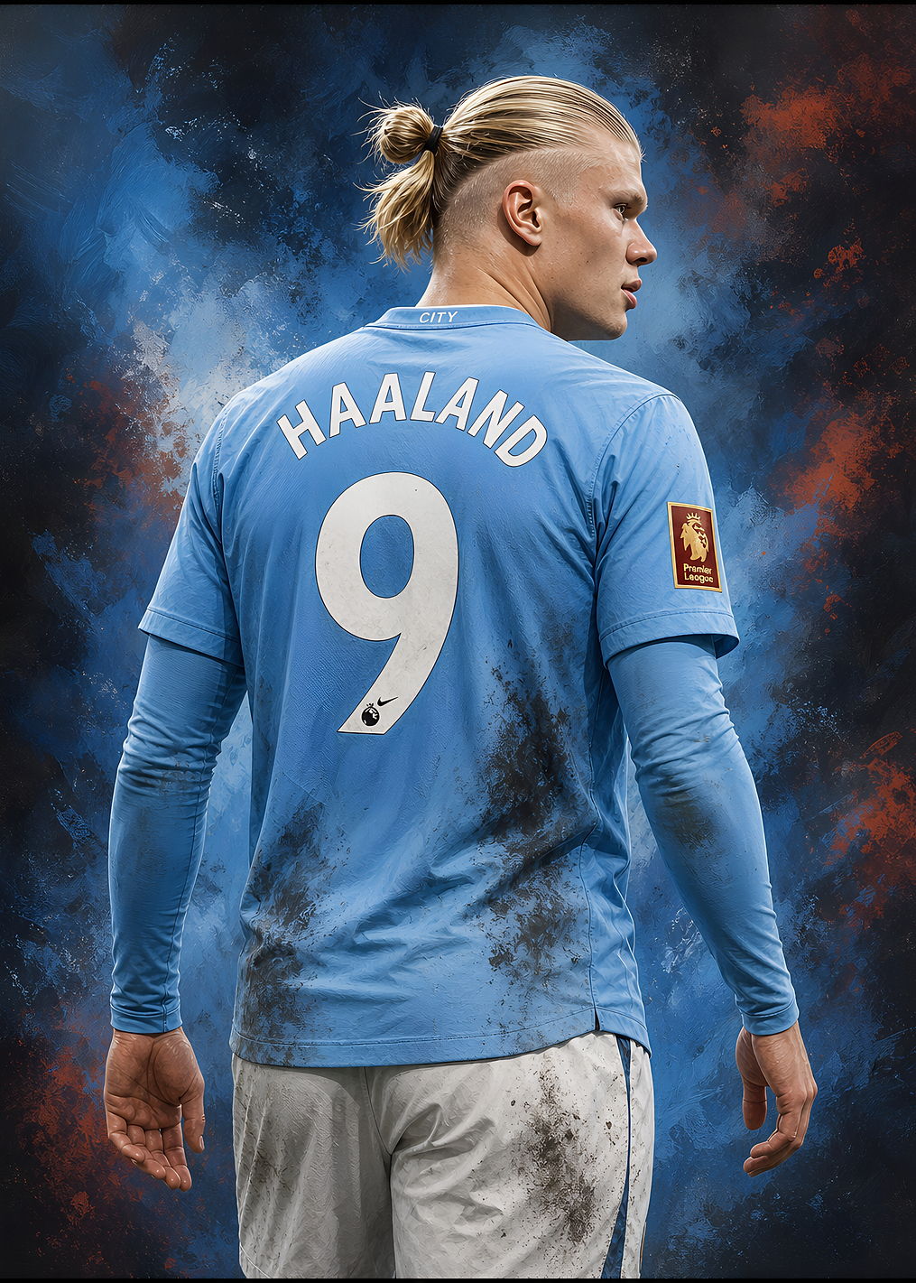 Erling Haaland Manchester City Portrait: постер из коллекции Эрлинг Холанд